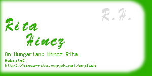 rita hincz business card